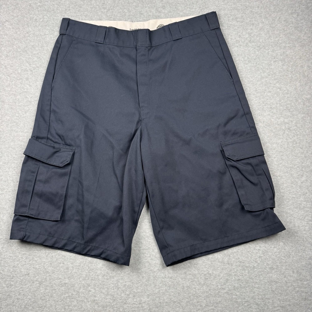 Dickies Shorts Mens 38 Blue Navy Cargo Loose Fit 13" Inseam Y2K Streetwear Work